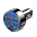 6-in-1 Fast Charging Car Adapter (Dual USB-C & Digital Display Charger)
