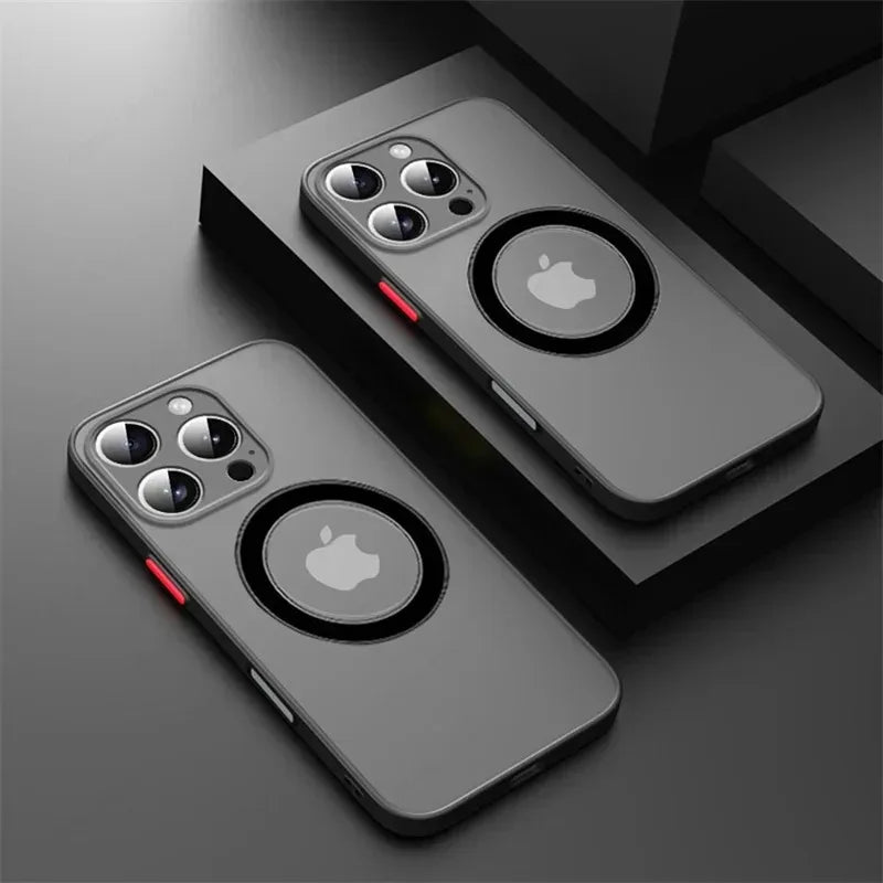 MagSafe Matte Armor Shockproof iPhone Case (Magnetic Wireless Charging Cover)