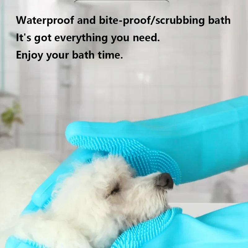 Pet Grooming Gloves (Silicone Deshedding & Bath Brush)