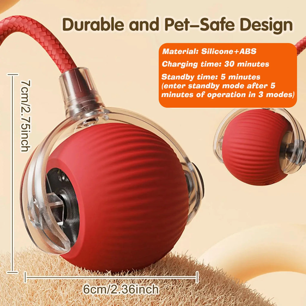 Smart Automatic Dog Ball Toy – Rechargeable Interactive Rolling Pet Toy