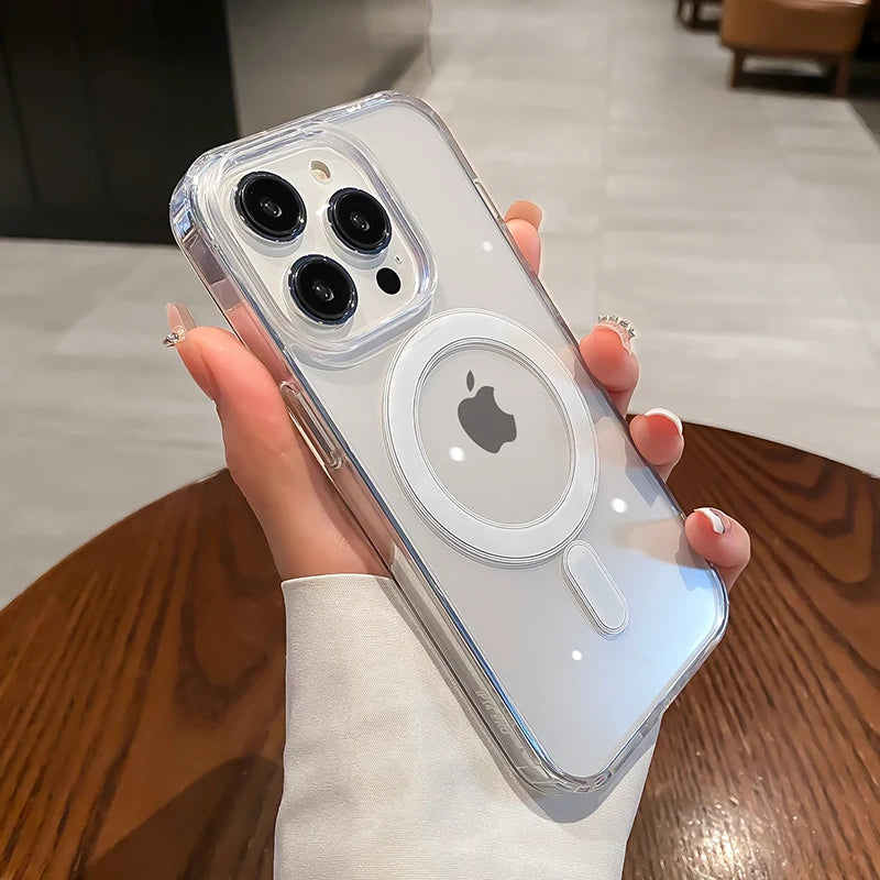 MagSafe Transparent Shockproof iPhone Case (Anti-Scratch Cover)