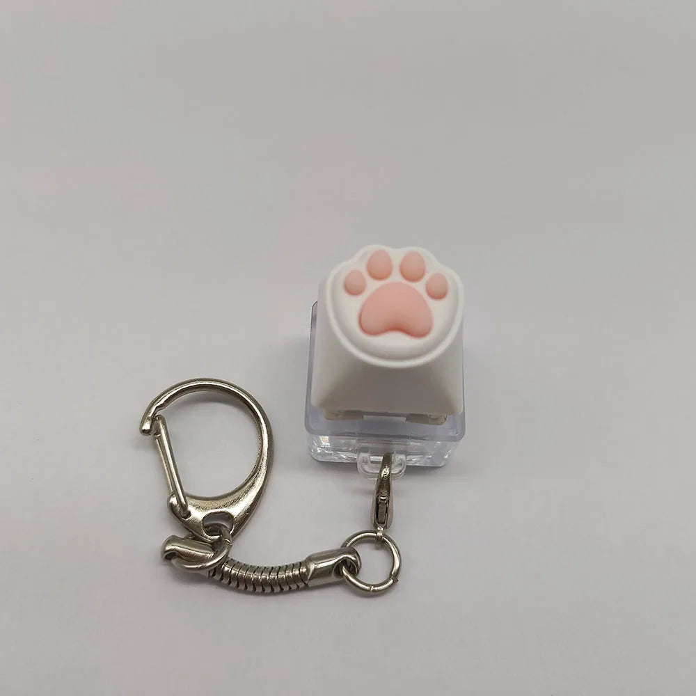 Cat Paw Clicker Keychain – Cute Stress Relief Fidget Toy Key Ring