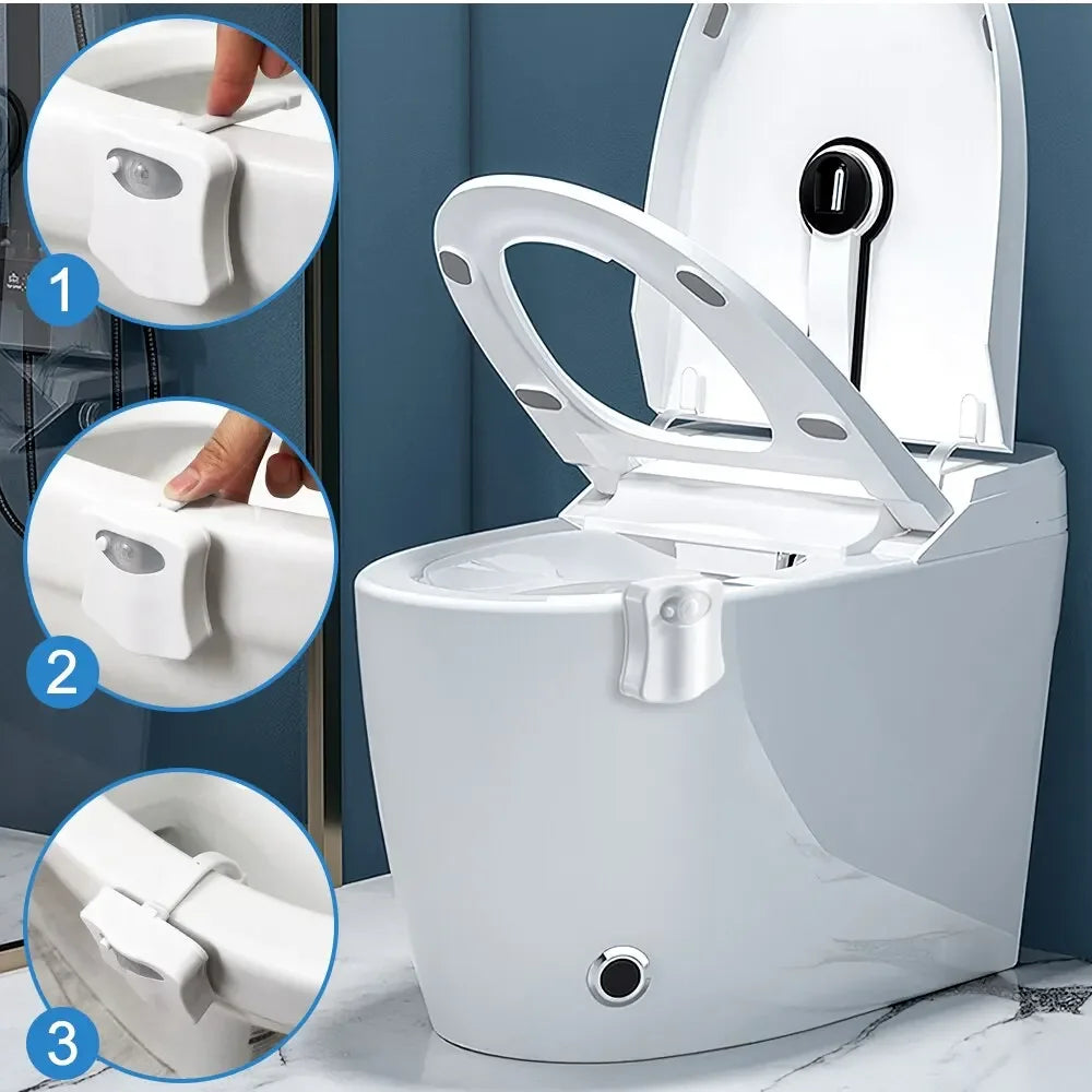 Motion Sensor RGB LED Toilet Night Light