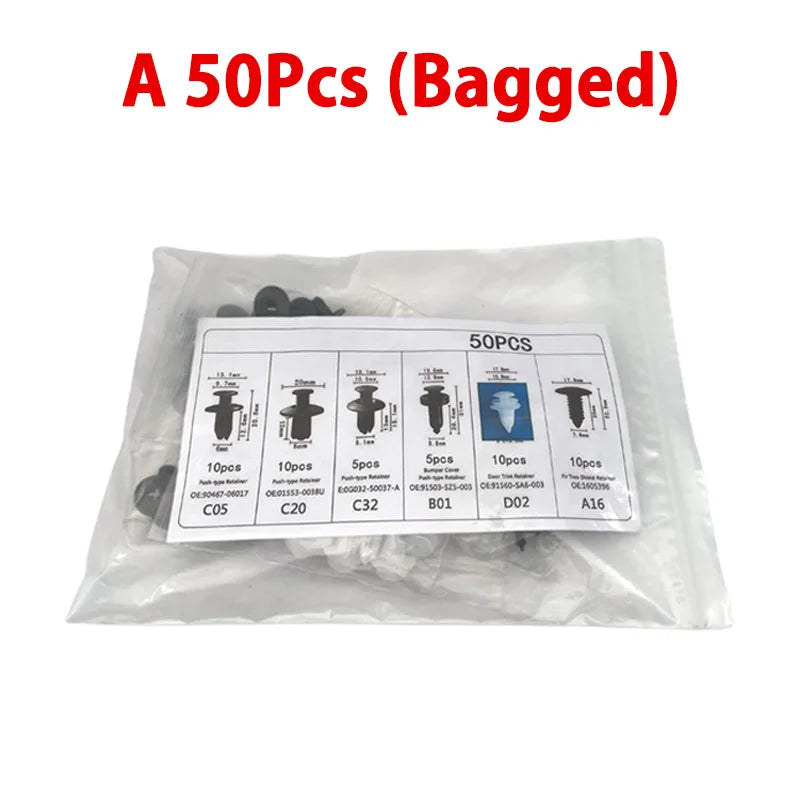 Universal Car Body Push Retainer Clip Kit (50/100pcs)