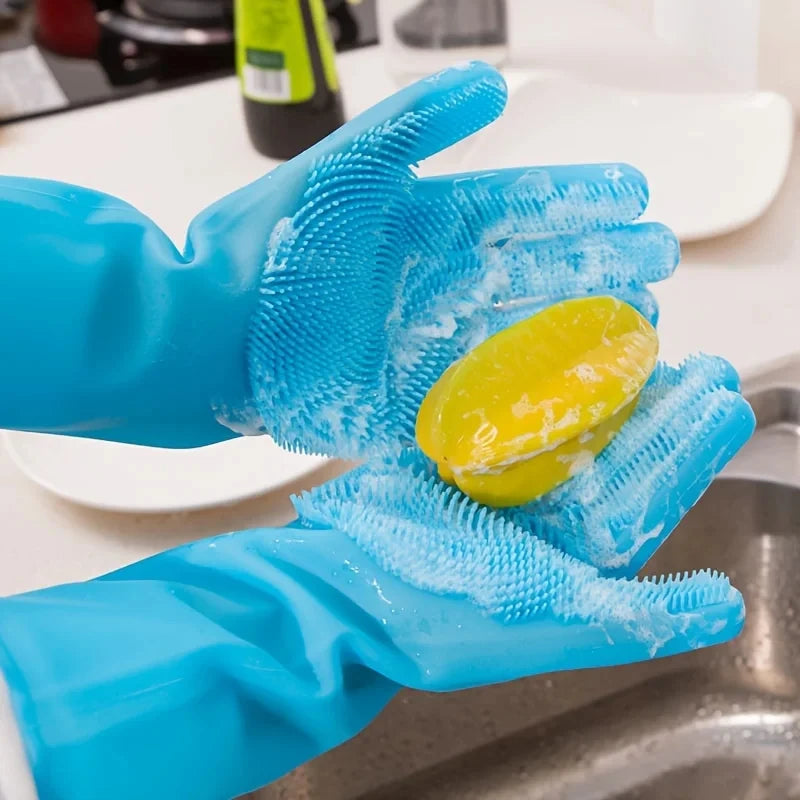 Pet Grooming Gloves (Silicone Deshedding & Bath Brush)