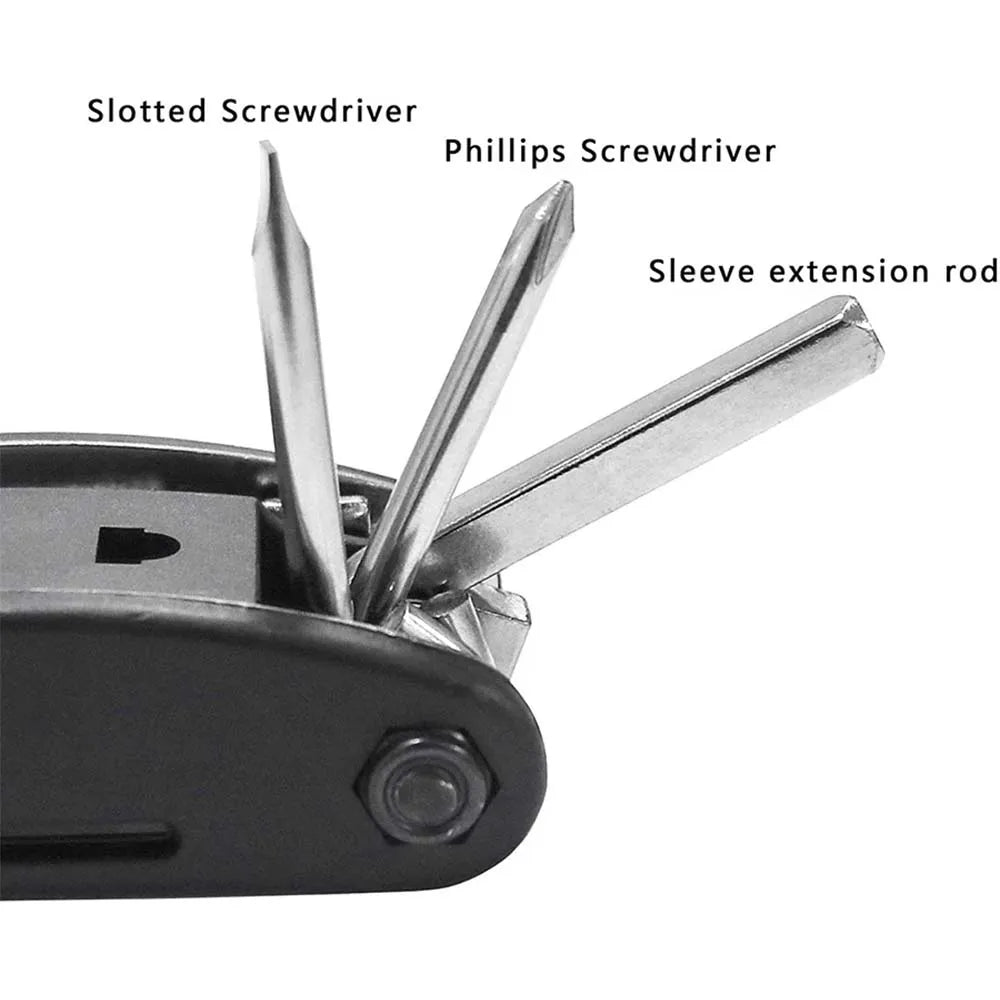 16-in-1 Portable Bicycle Repair Tool Kit – Multi-Function Hex Wrench & Screwdriver Set