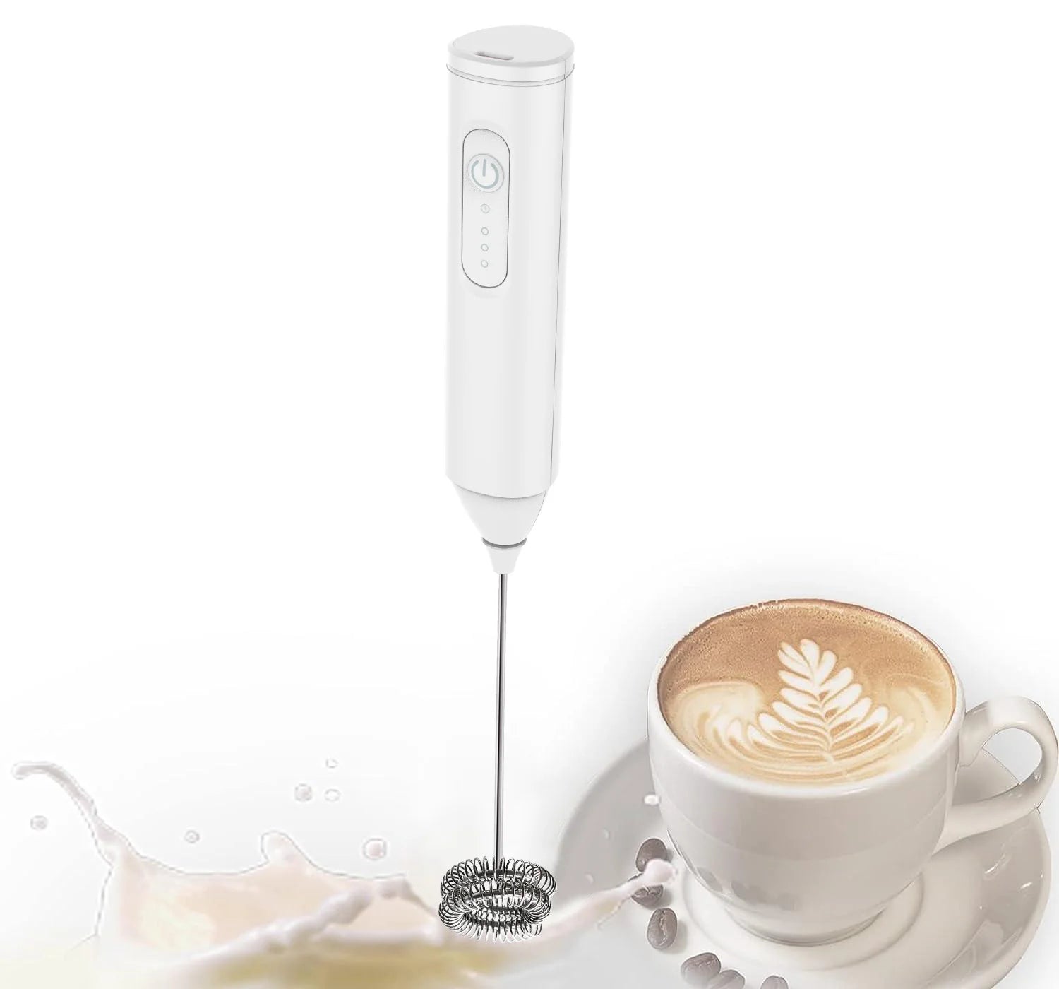 USB Rechargeable Milk Frother – 3 Speed Electric Coffee Whisk Foam Maker