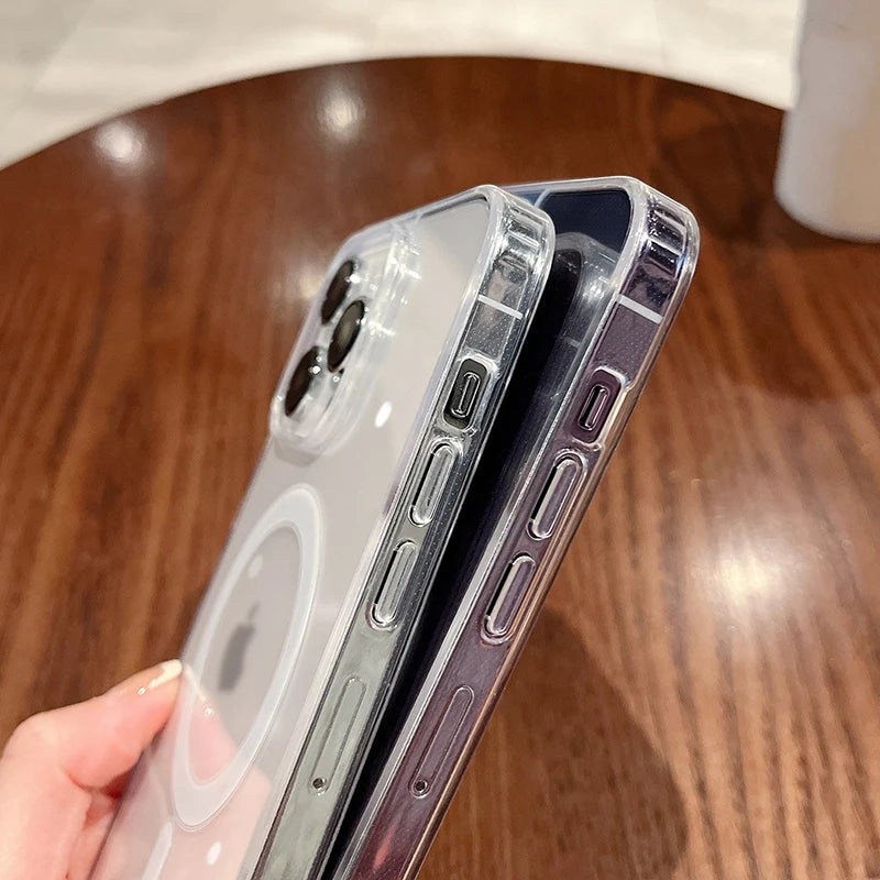 MagSafe Transparent Shockproof iPhone Case (Anti-Scratch Cover)