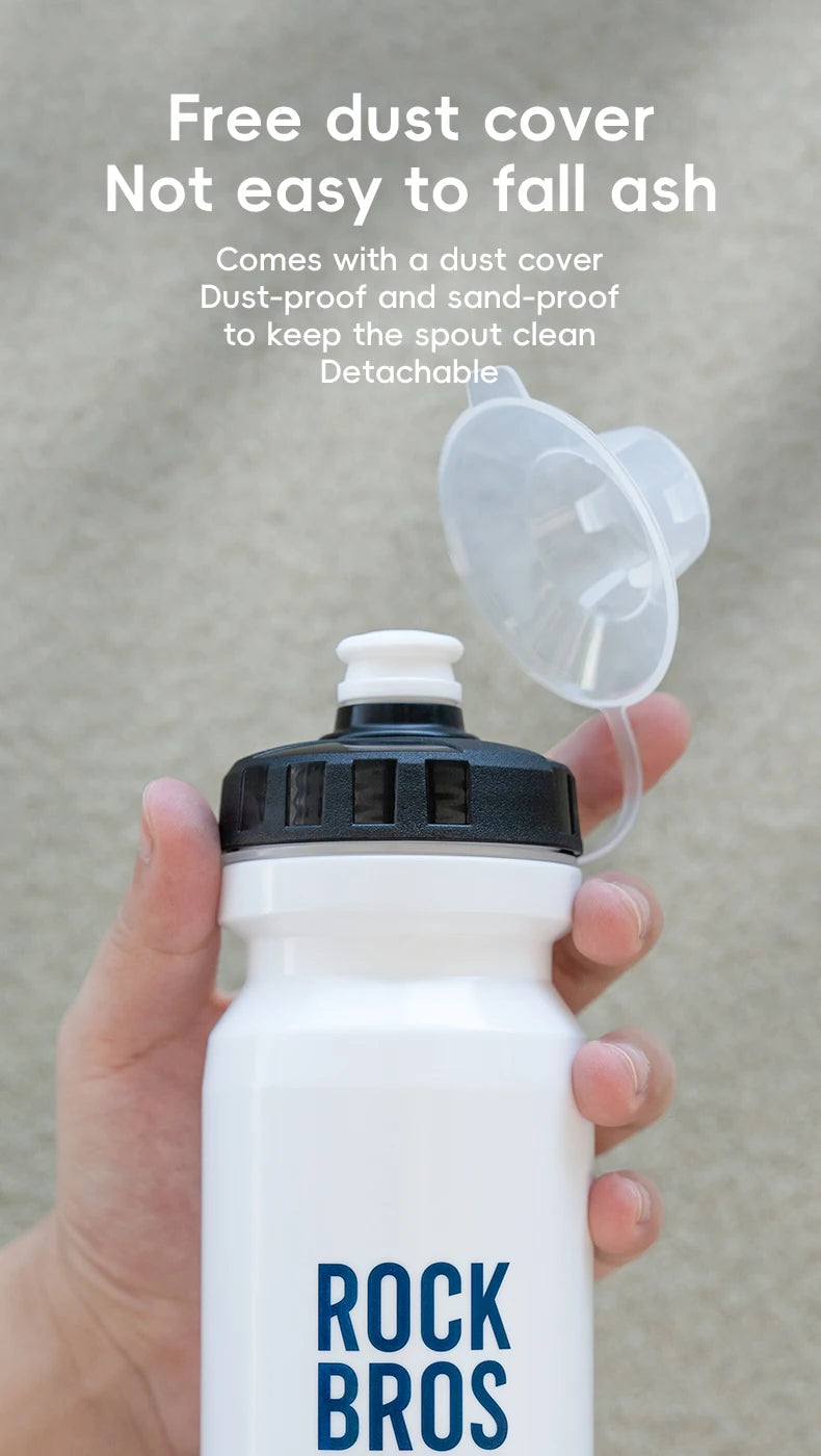 ROCKBROS 600ml Cycling Water Bottle (Squeeze Sports Bottle for MTB & Road Bike)