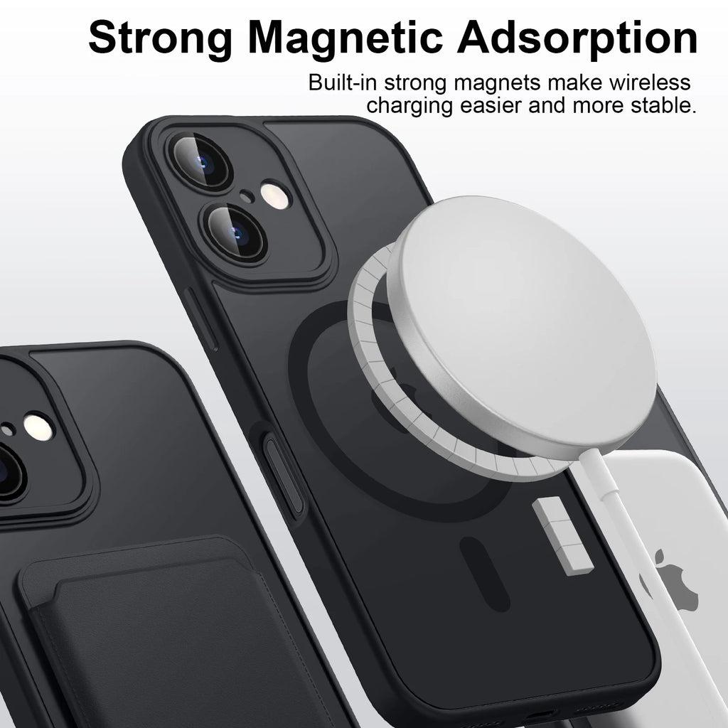MagSafe Matte Translucent Shockproof iPhone Armor Case