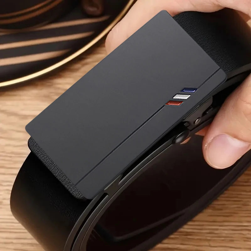 Men’s PU Leather Automatic Buckle Belt (Casual & Business Style)