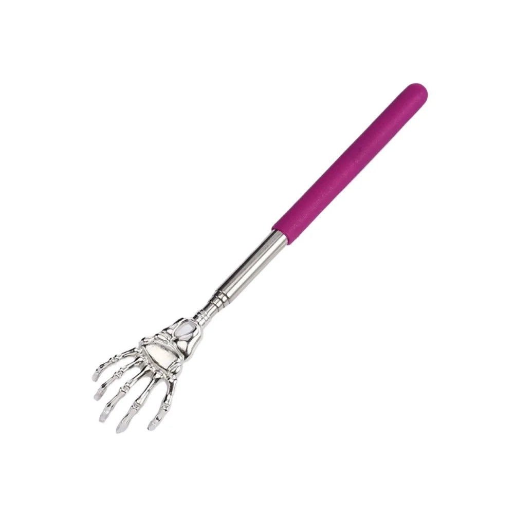 Extendable Stainless Steel Back Scratcher – Portable Telescopic Back Massager