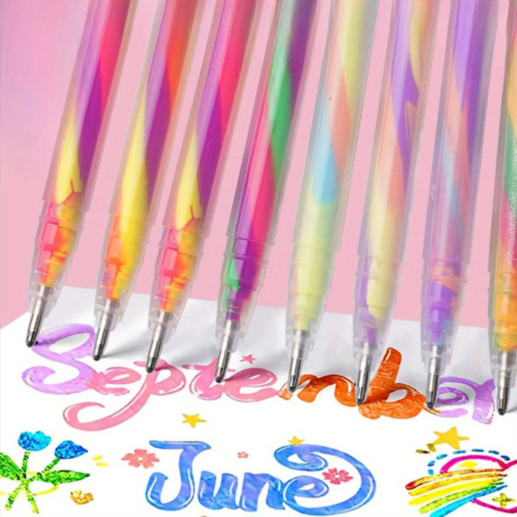 6pcs Glitter Gel Highlighter Pen Set (Smooth Writing & Vibrant Colors)