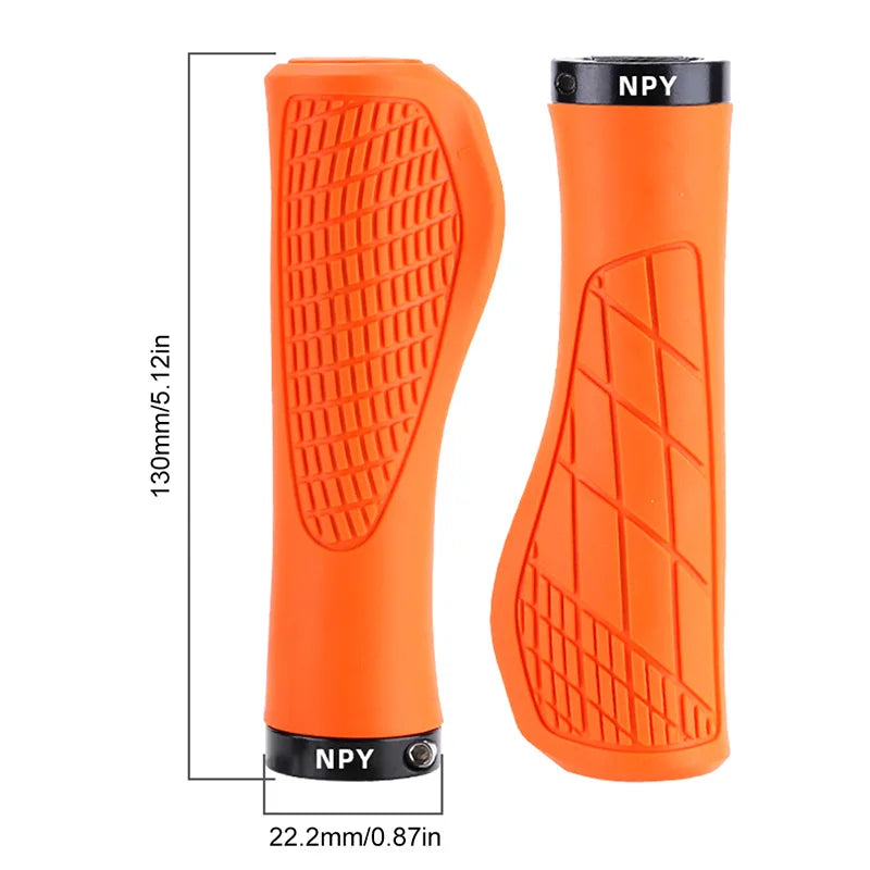 Bicycle Handlebar Lock-On Grips (MTB Soft Rubber)