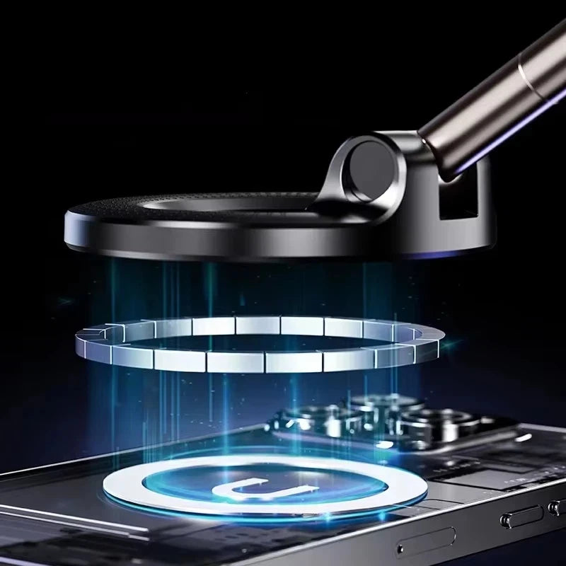 Rotating Magnetic Phone Holder with Vacuum Suction