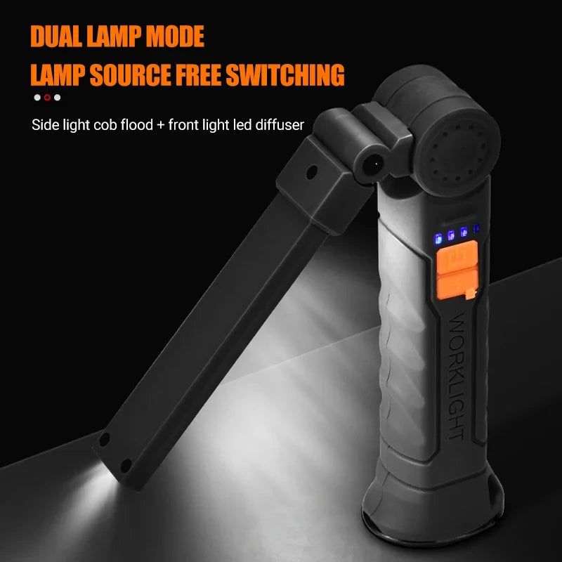 Portable COB LED Rechargeable Magnetic Work Light