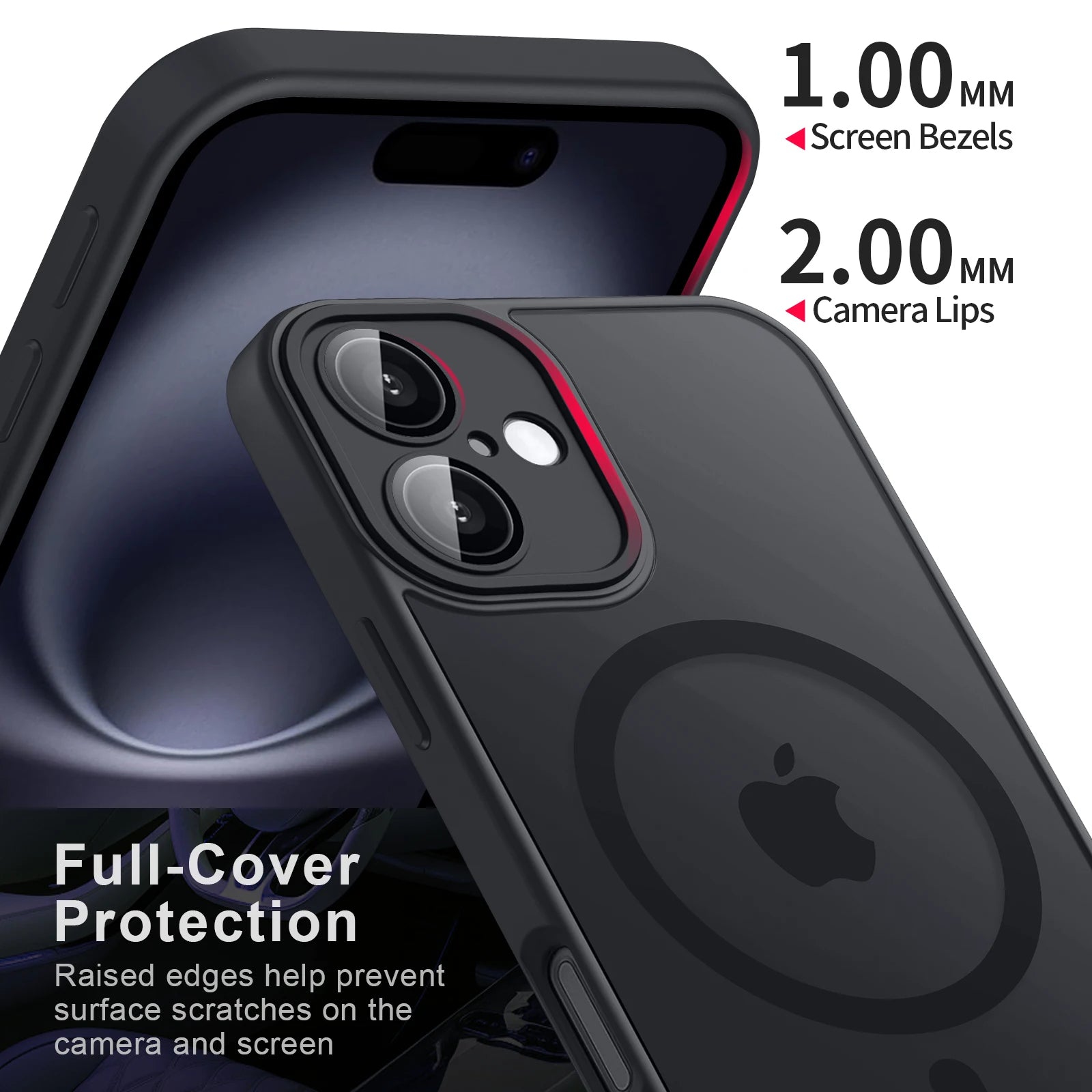 MagSafe Matte Translucent Shockproof iPhone Armor Case