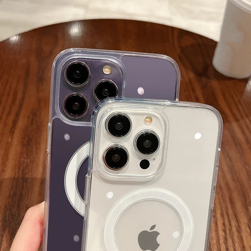 MagSafe Transparent Shockproof iPhone Case (Anti-Scratch Cover)