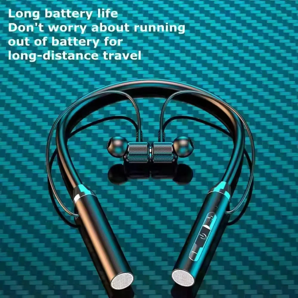 Wireless Bluetooth Neckband Earphones with LED Display