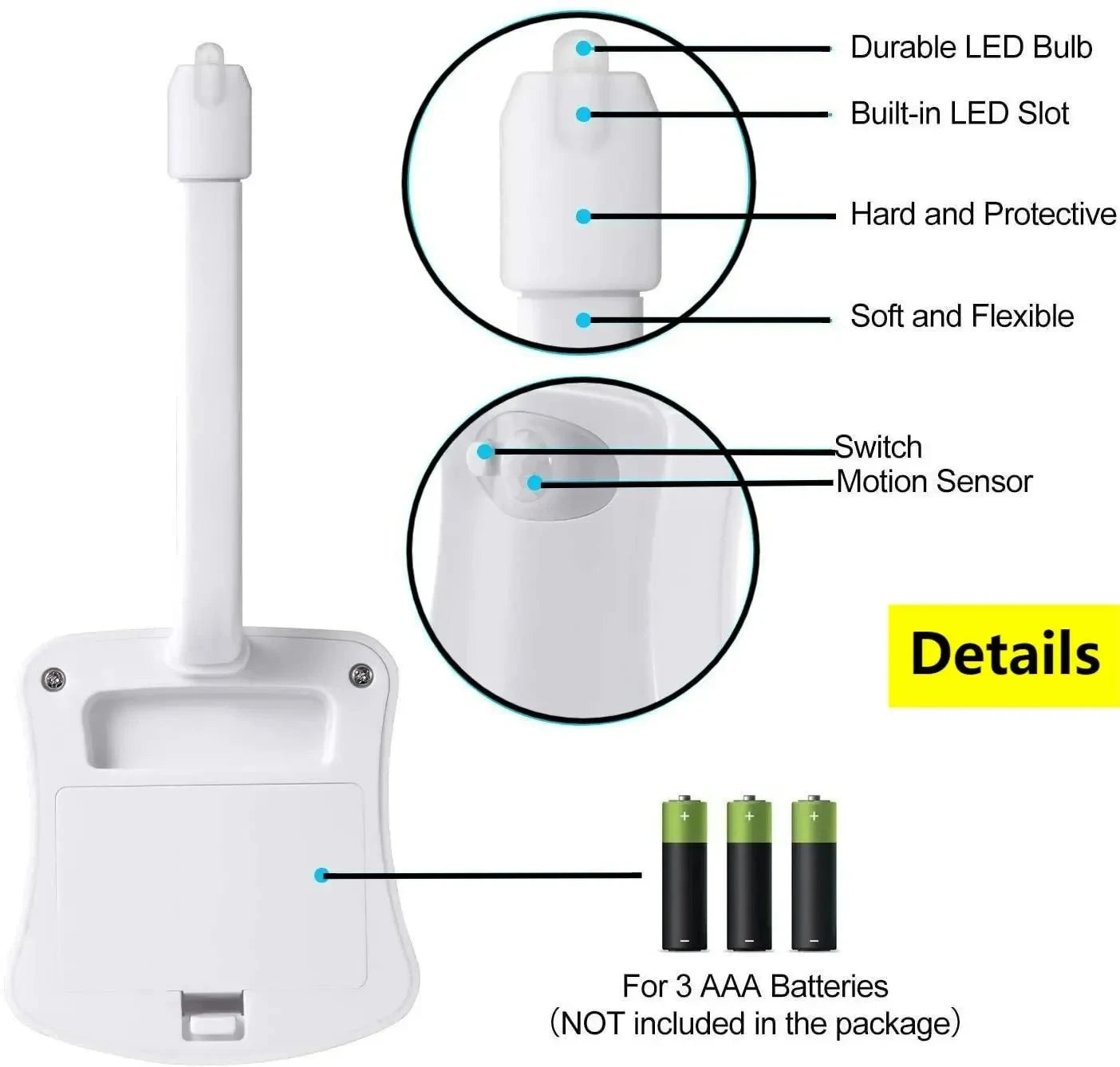 Motion Sensor RGB LED Toilet Night Light