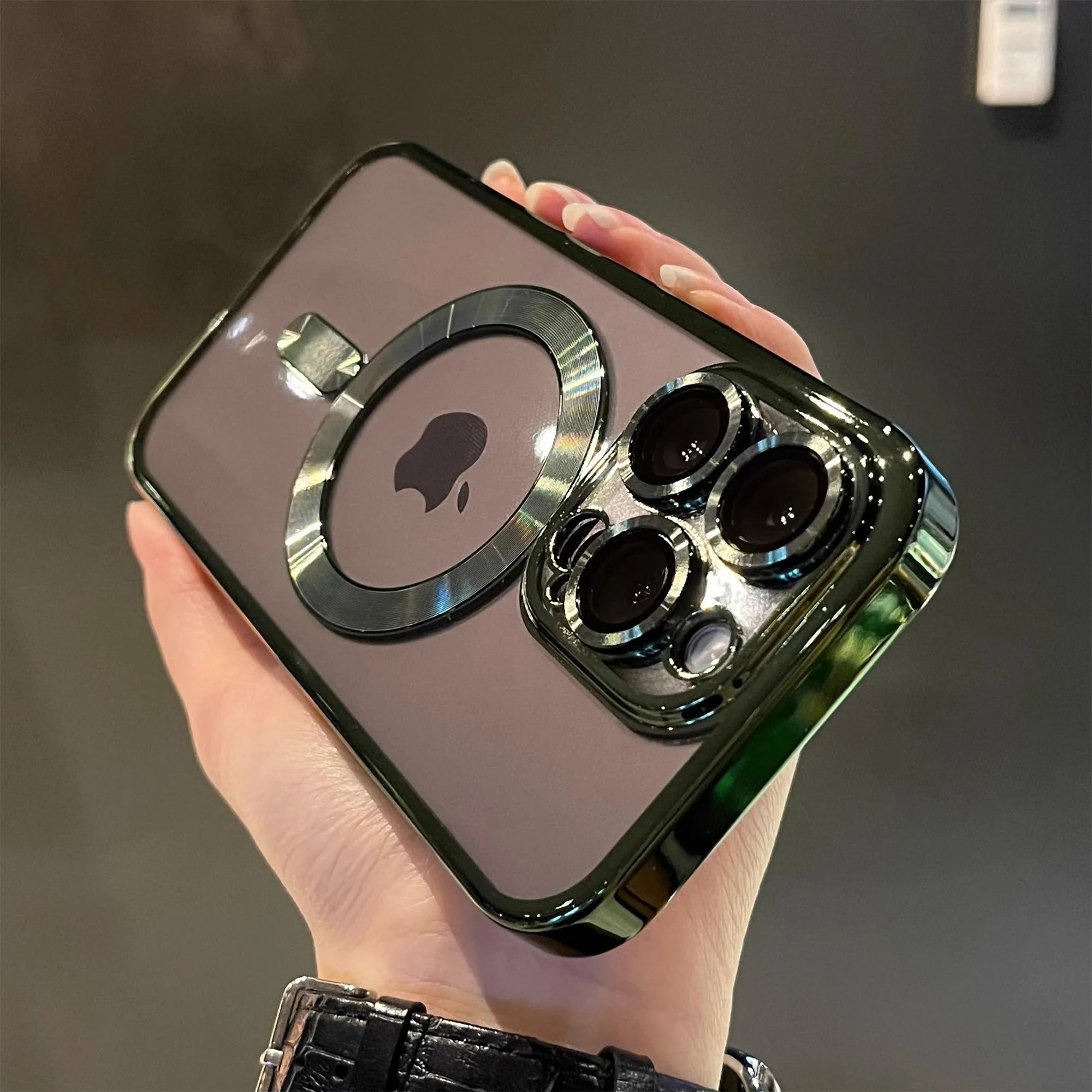 Luxury Magnetic Clear Case for MagSafe iPhone