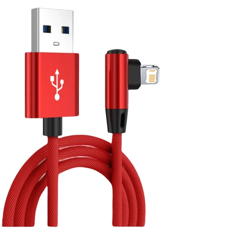 90° Angled Fast Charging Cable for iPhone