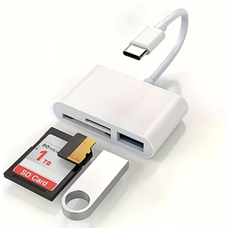 3-in-1 USB-C SD/TF Card Reader Adapter
