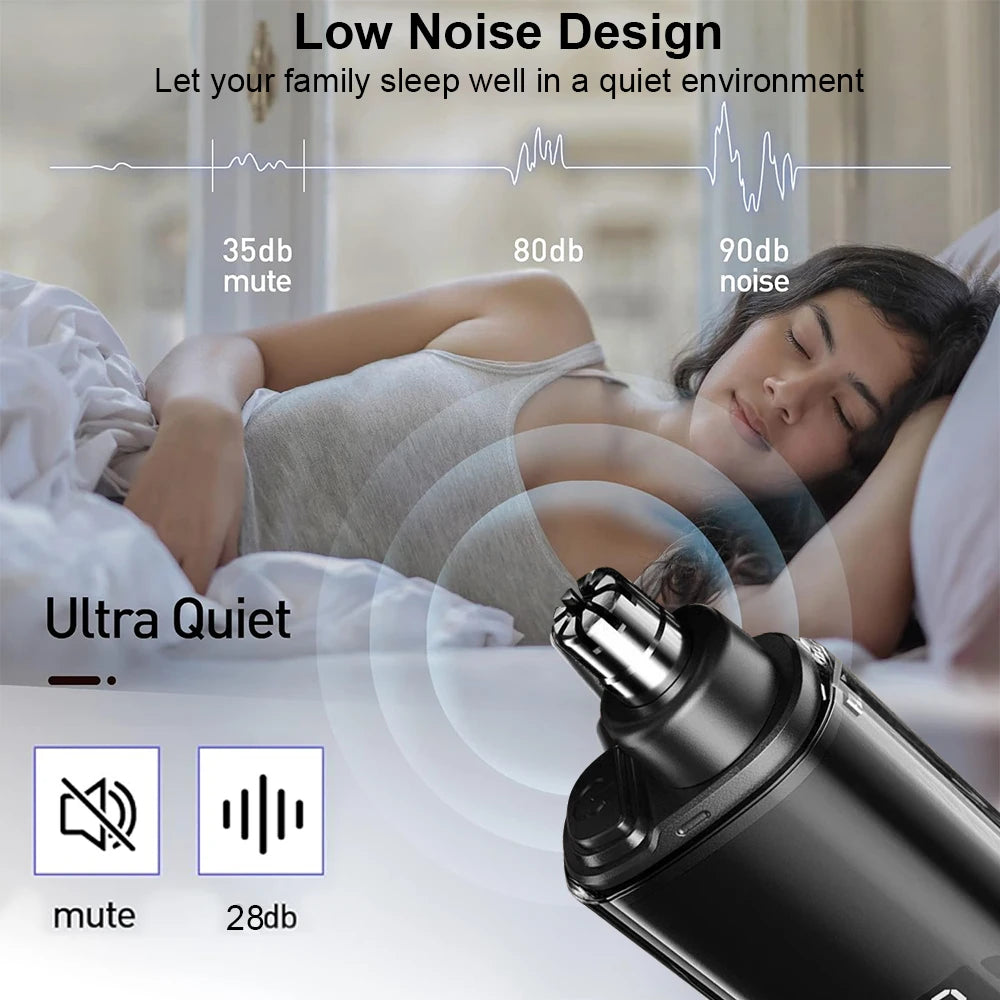 Nose Hair Trimmer Rechargeable Electric Ear & Eyebrow Hair Clipper (USB Portable Groomer)