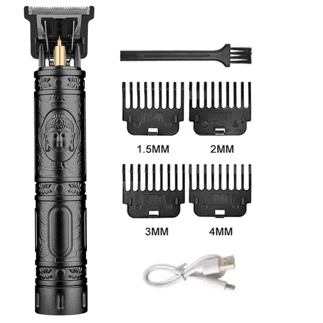 T9 Vintage Hair Clipper & Beard Trimmer Kit (Rechargeable Grooming Set)
